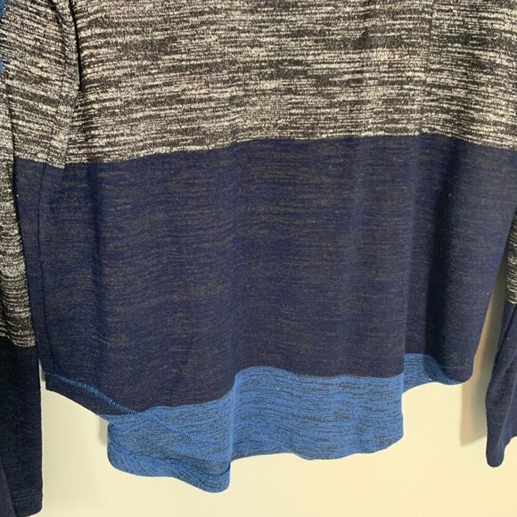 Rag & Bone blue gray color block lightweight crewneck long sleeve sweater - Picture 5 of 10